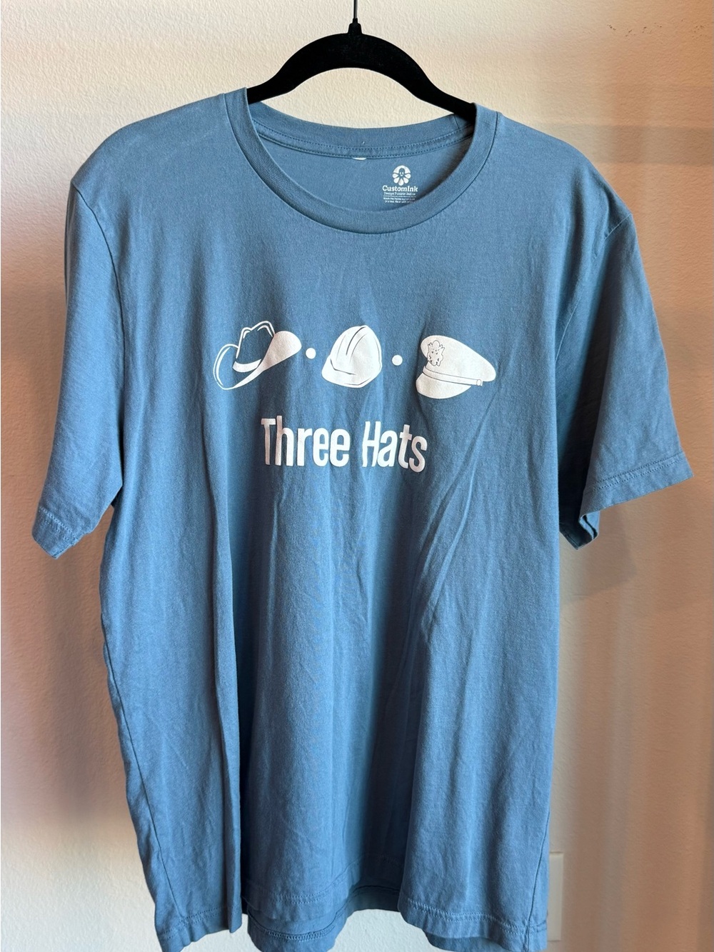 Three Hats Men’s Short Sleeve Tee - Blue